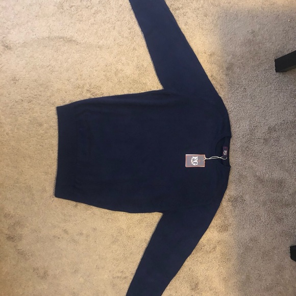 Fusaro Gold Cotton Crew Neck Sweater - Picture 2 of 4